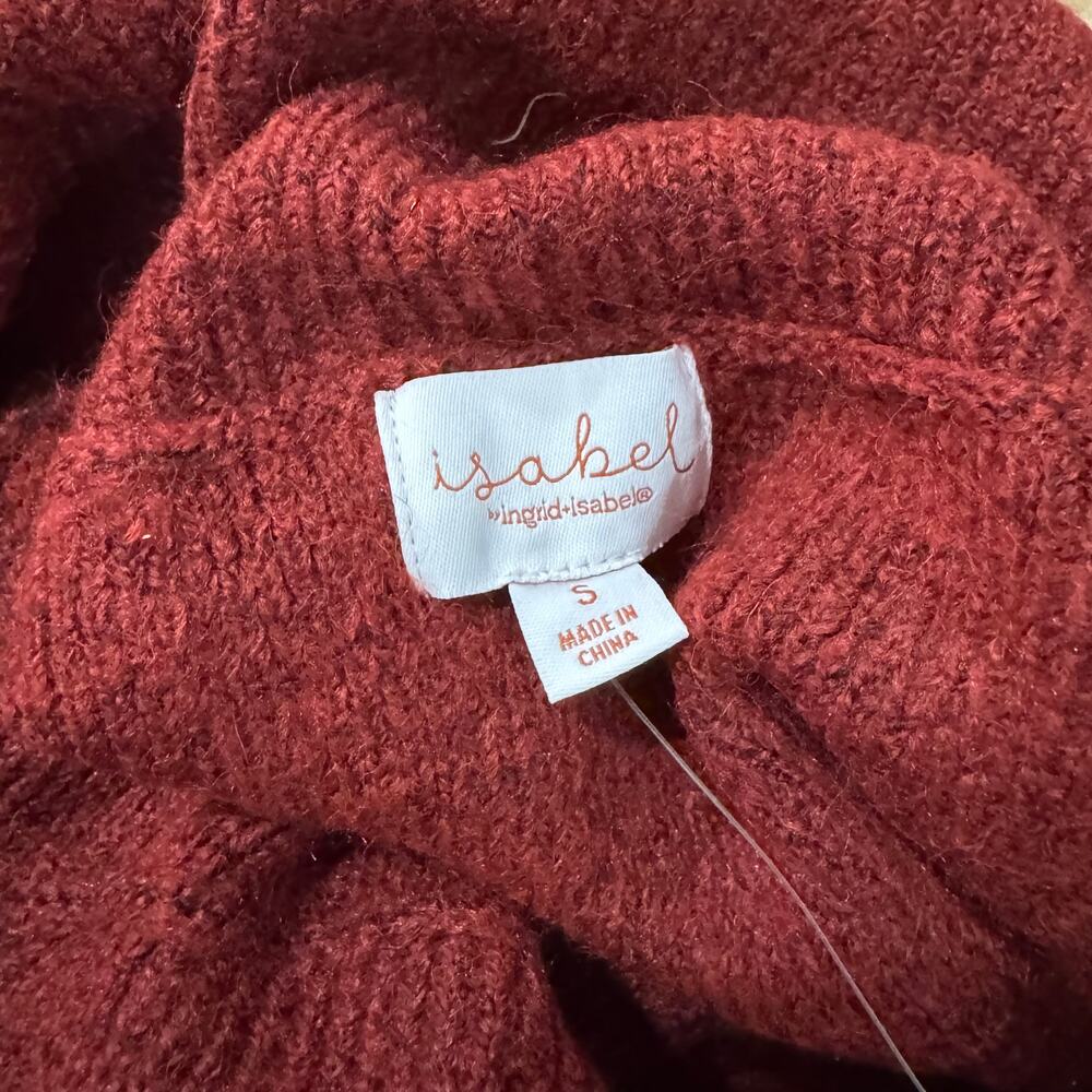 NWT Women's Maternity Dress Isabel Pregnancy Sweater Cowl Neck Rust Small - Picture 5 of 10
